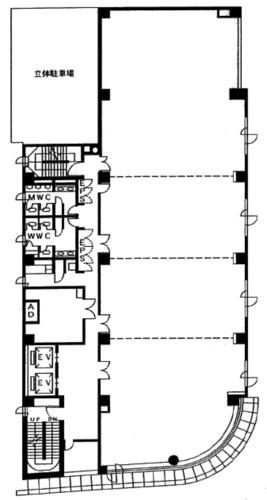損保ジャパン青森ビルの基準階図面